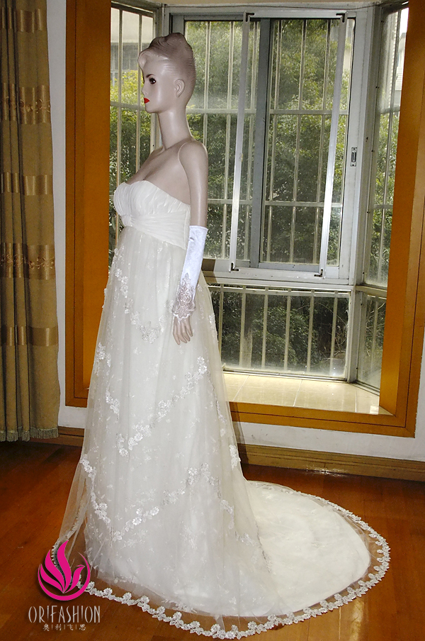 Orifashion HandmadeReal Romantic Tulle Wedding Dress